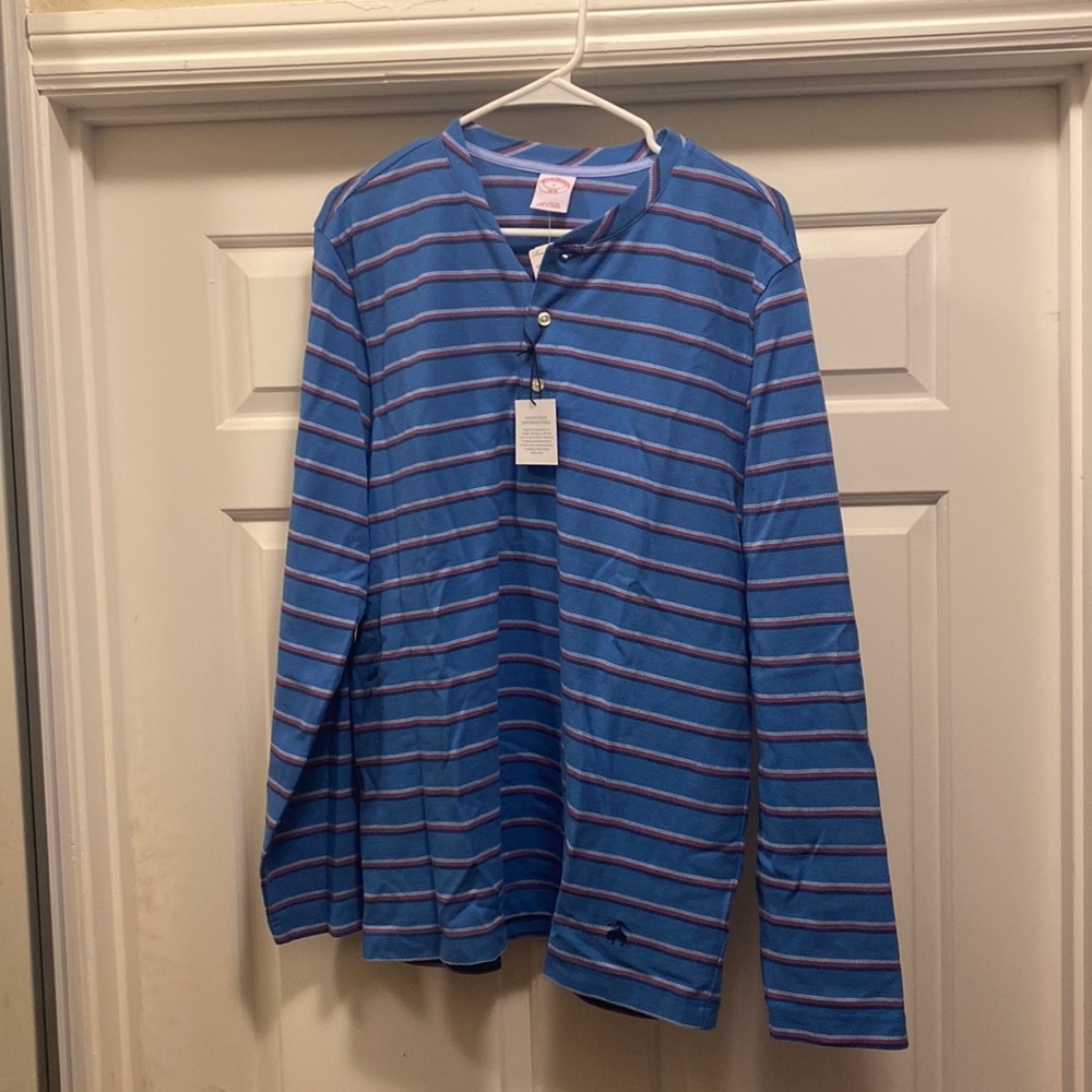 Brooks Brothers striped fleece, size- L
